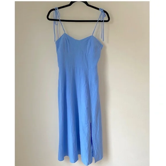 CIDER Light Blue Corset Midi Dress Med - Picture 2 of 12